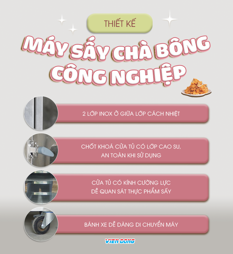 máy sấy chà bông công nghiệp
