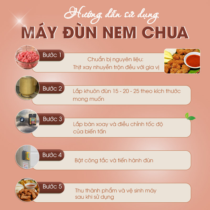 máy đùn nem chua rán