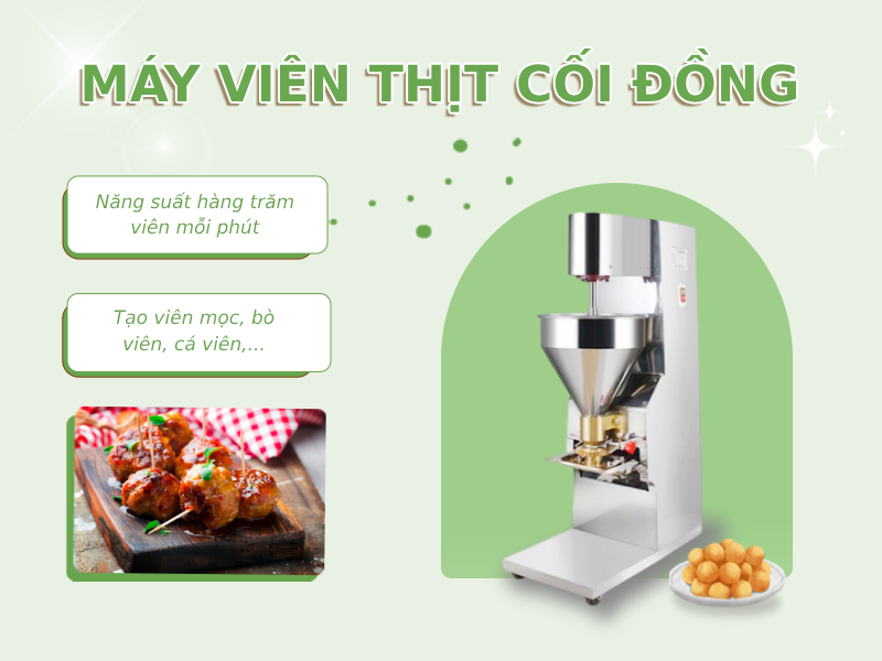 Máy viên thịt cối đồng