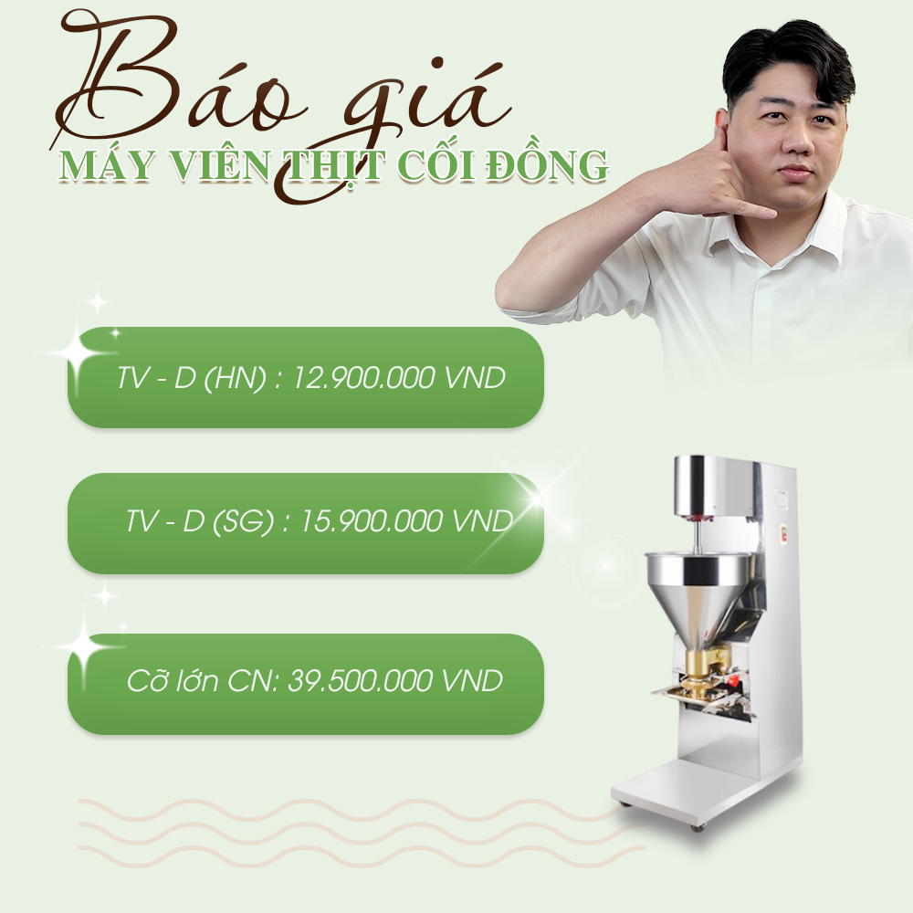 Máy viên thịt cối đồng