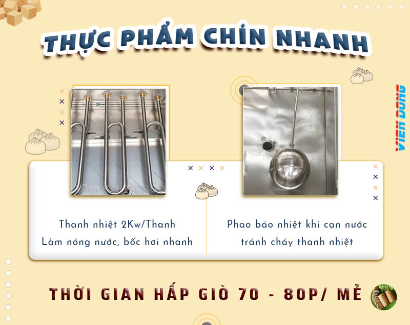 Tủ hấp chả lụa