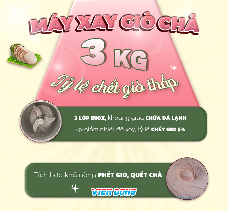 máy xay giò 3kg