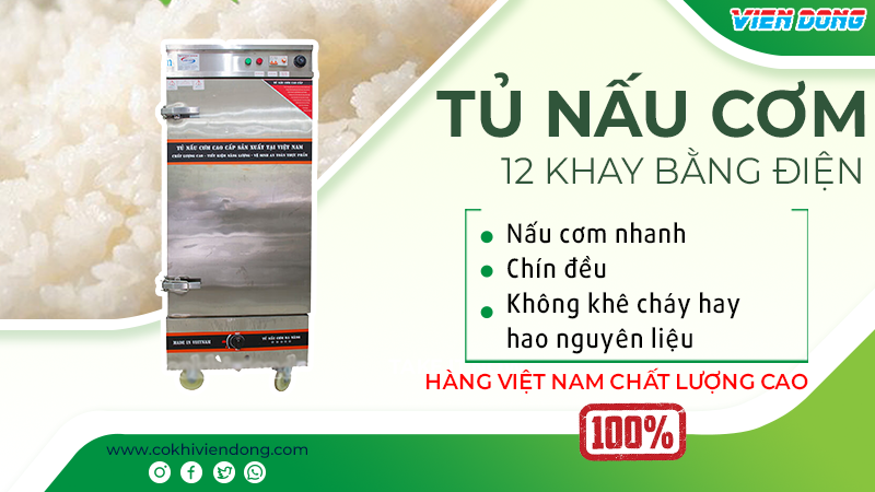 Tủ hấp giò chả 12 khay